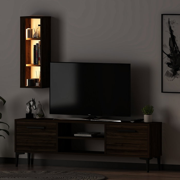 Hanah Home Soporte para TV Bien - Walnut Hanah Home Soporte para TV Bien - Walnut